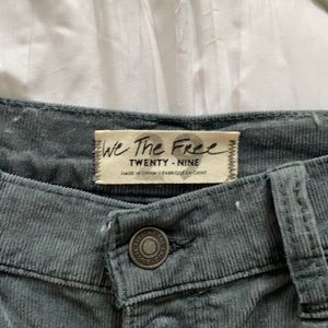 Free people moonlight blue corduroy pants